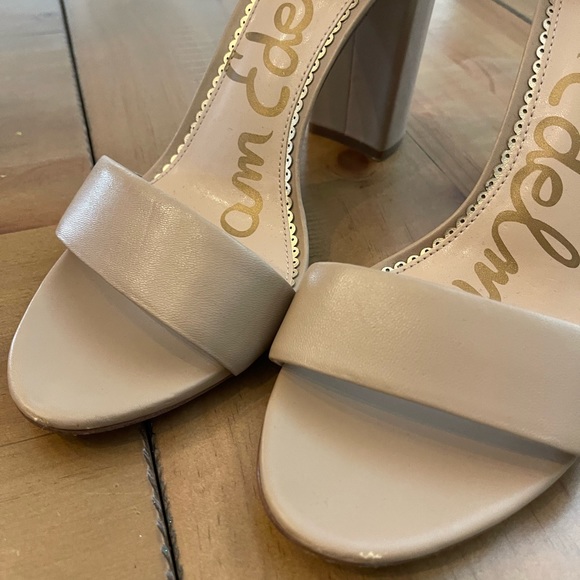 Neutral/Nude Sam Edelman Sandals Heels sz 10 - Picture 7 of 7